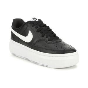 NWT Nike Womens Court Vision Alta Sneaker, Black/White-Size 6